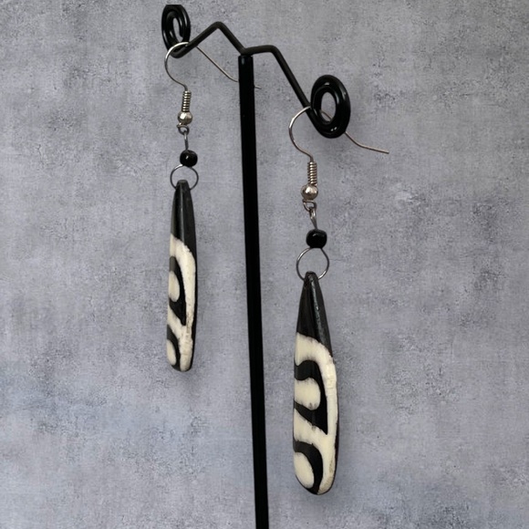 Set of 2 stretchy bracelet Black & gray faux crystals - Picture 2 of 3